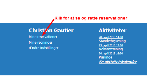 Se reservationer